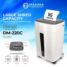 Load image into Gallery viewer, DM-220C PAPER SHREDDER
