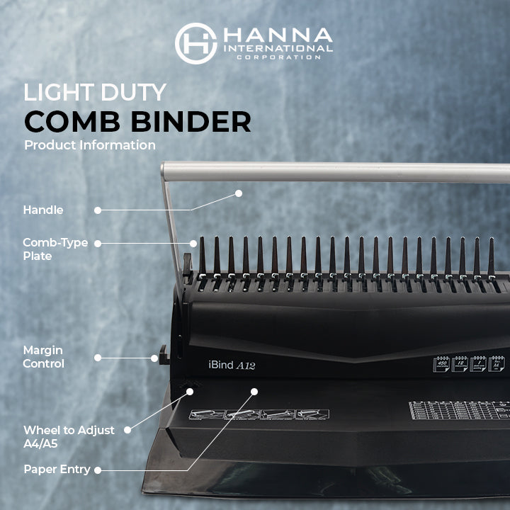 iBIND A12 COMB BINDING MACHINE