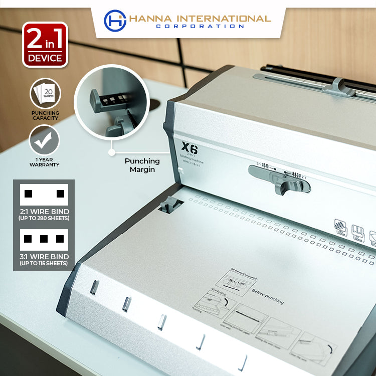 X6 2-in-1 WIRE BINDING MACHINE
