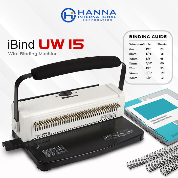 iBIND UW15 WIRE BINDING MACHINE – Hanna International Corporation